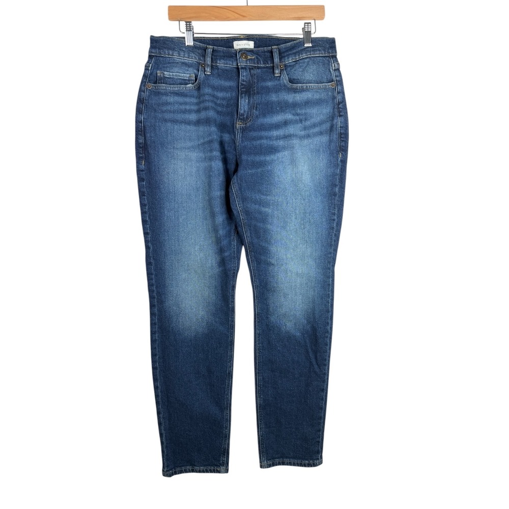 Sun + Stone Men's Slim Fit Denim Jeans Size 34W 32L Blue Medium Wash
